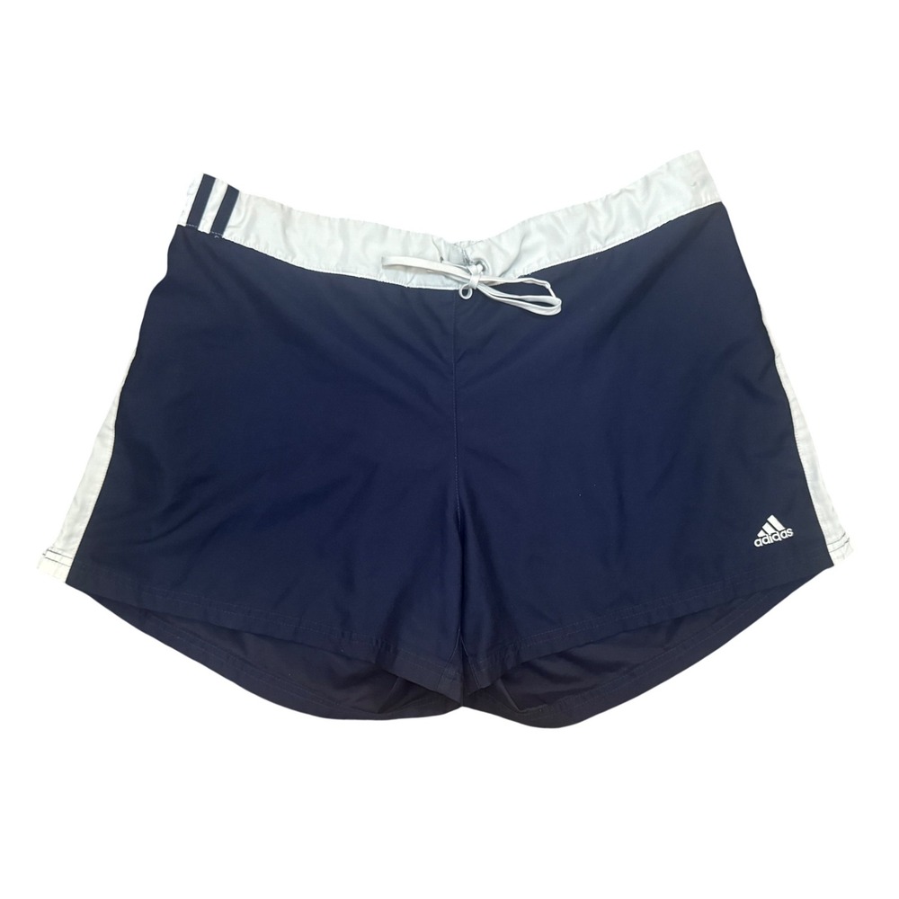 Vintage Y2K Adidas Women's Athletic Running Shorts‎ Blue XL Retro Athleisure